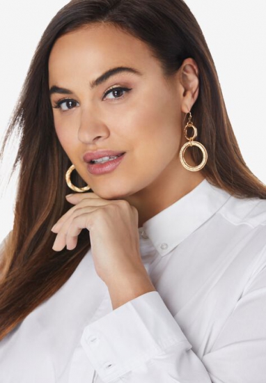 Circle Dangler Earrings - Jessica London - Click Image to Close