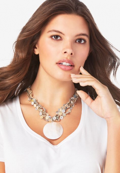 Shell Medallion Necklace - Roaman's - Click Image to Close