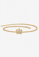 Gold-Plated Filigree Butterfly Two-Tone 9' Ankle Bracelet 9\ - PalmBeach Jewelry