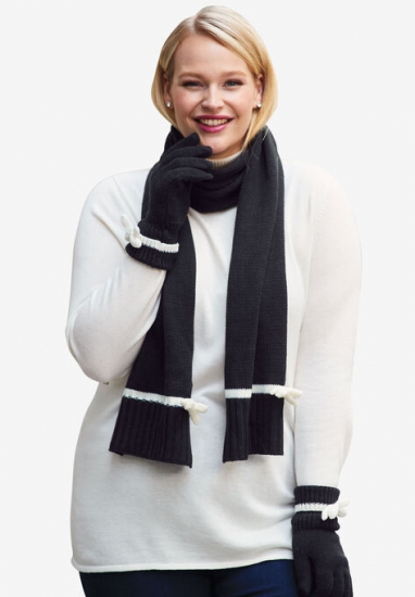 Scarf & Glove Set - Jessica London - Click Image to Close