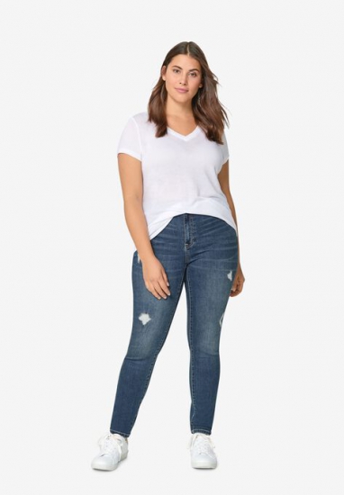 Distressed Skinny Jeans - ellos - Click Image to Close
