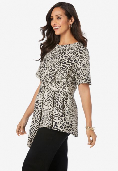 Tie-Front Tunic - Jessica London - Click Image to Close
